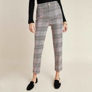 ANTHROPOLOGIE Houndstooth Plaid Trouser Pant